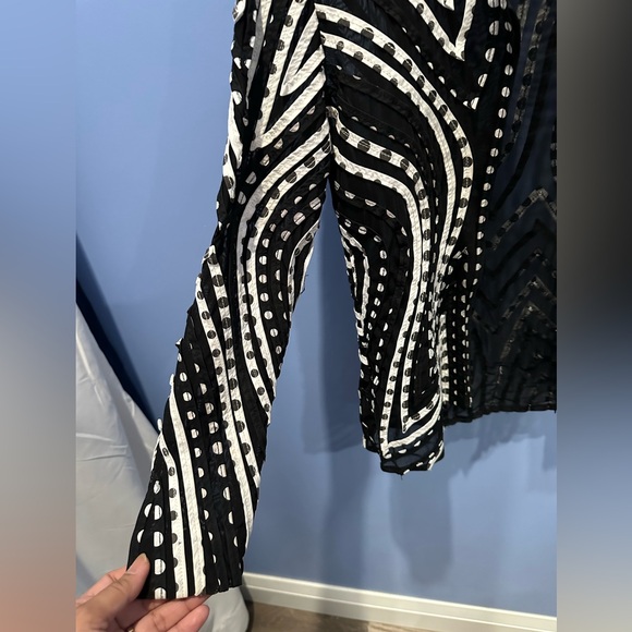 #08 Vintage peck & peck zip up long sleeves top - Picture 5 of 6